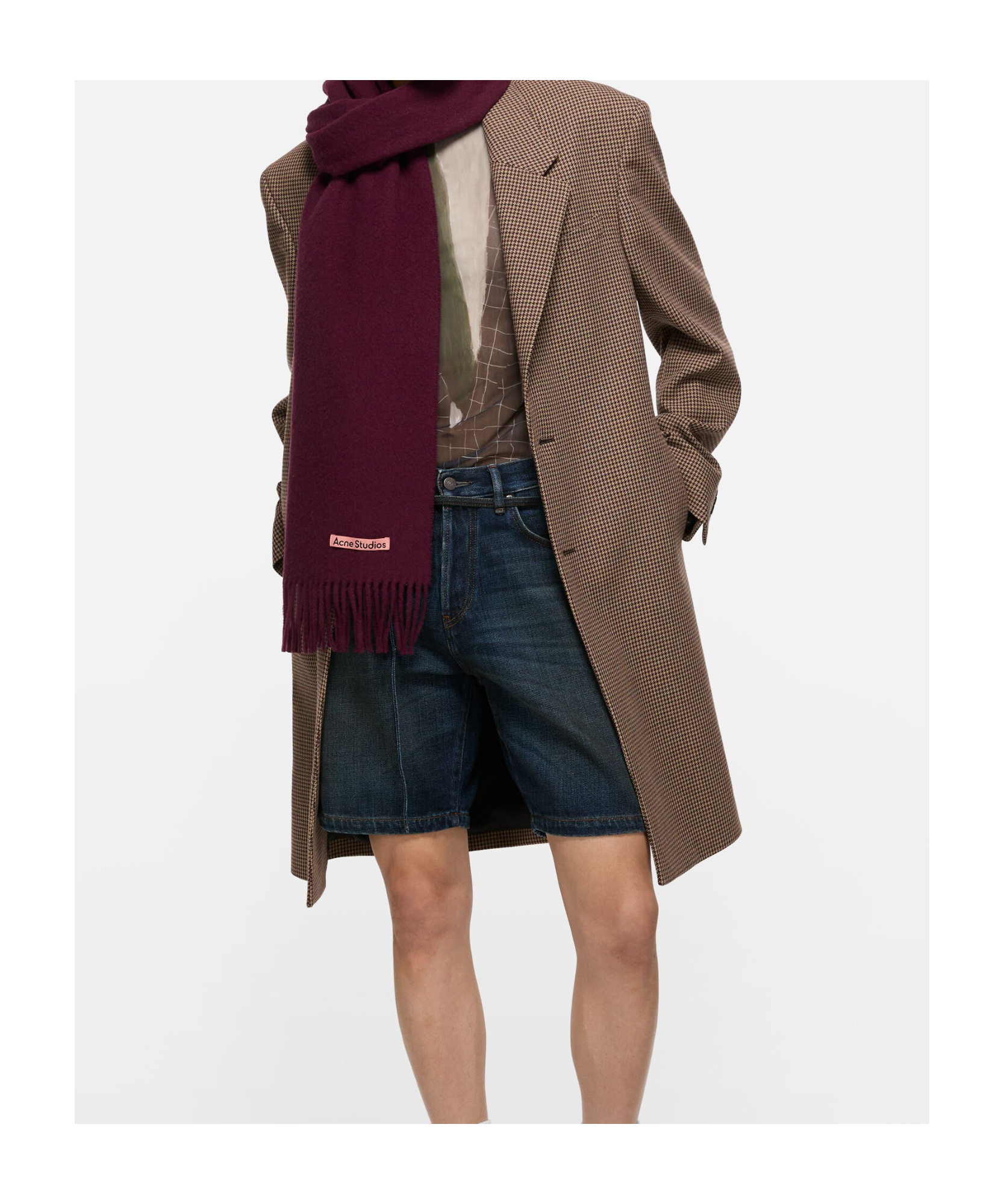 Acne Studios Scarf - - Wool - Burgundy In Burgundy