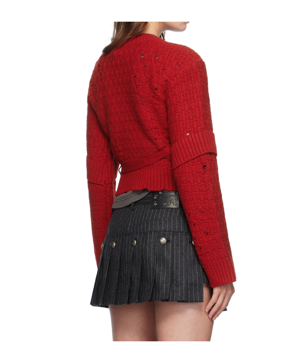 Andersson Bell Nora Strap Sweater In Scarlet