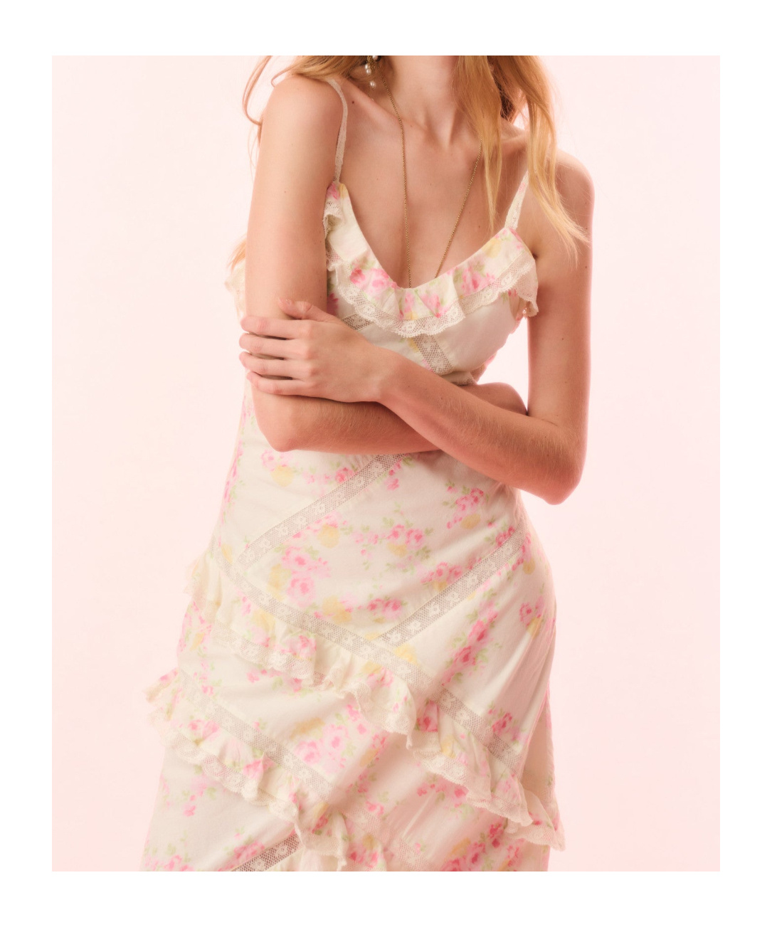 Loveshackfancy Nocelle Cotton Floral Maxi Dress In Multi