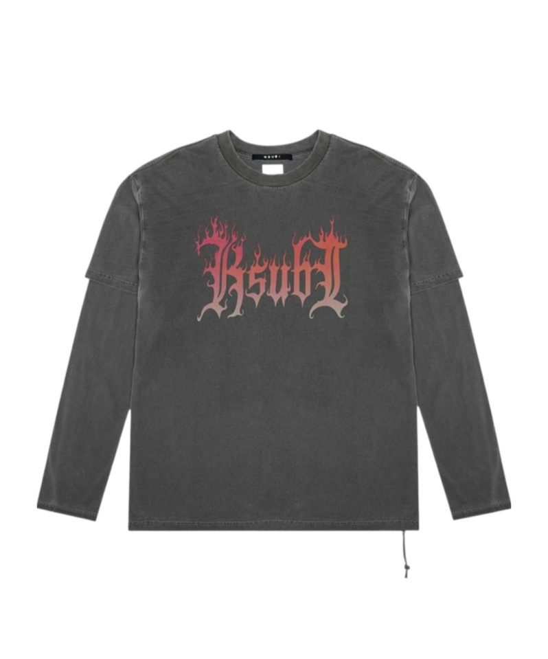 Shop Ksubi Fuego Layered T-shirt In Black