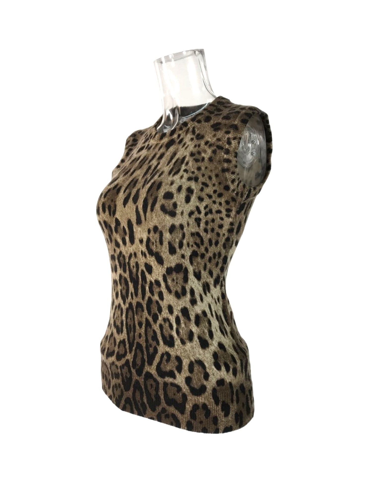 DOLCE & GABBANA SLEEVELESS KNITTED PULLOVER