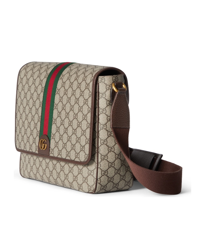 Gucci Beige Ophidia Messenger Bag In Nude