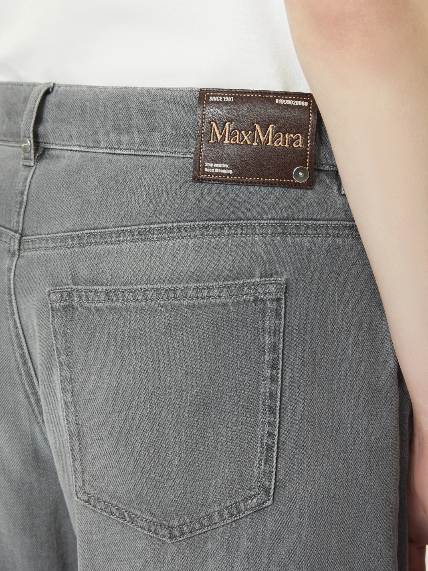 Max Mara Five Pocket Jeans In Gray