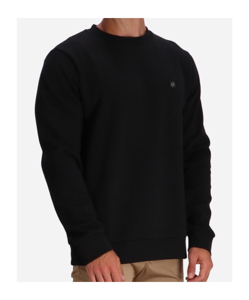 Hugo Boss Cotton-terry Regular-fit Sweatshirt With Double Monogram In Black