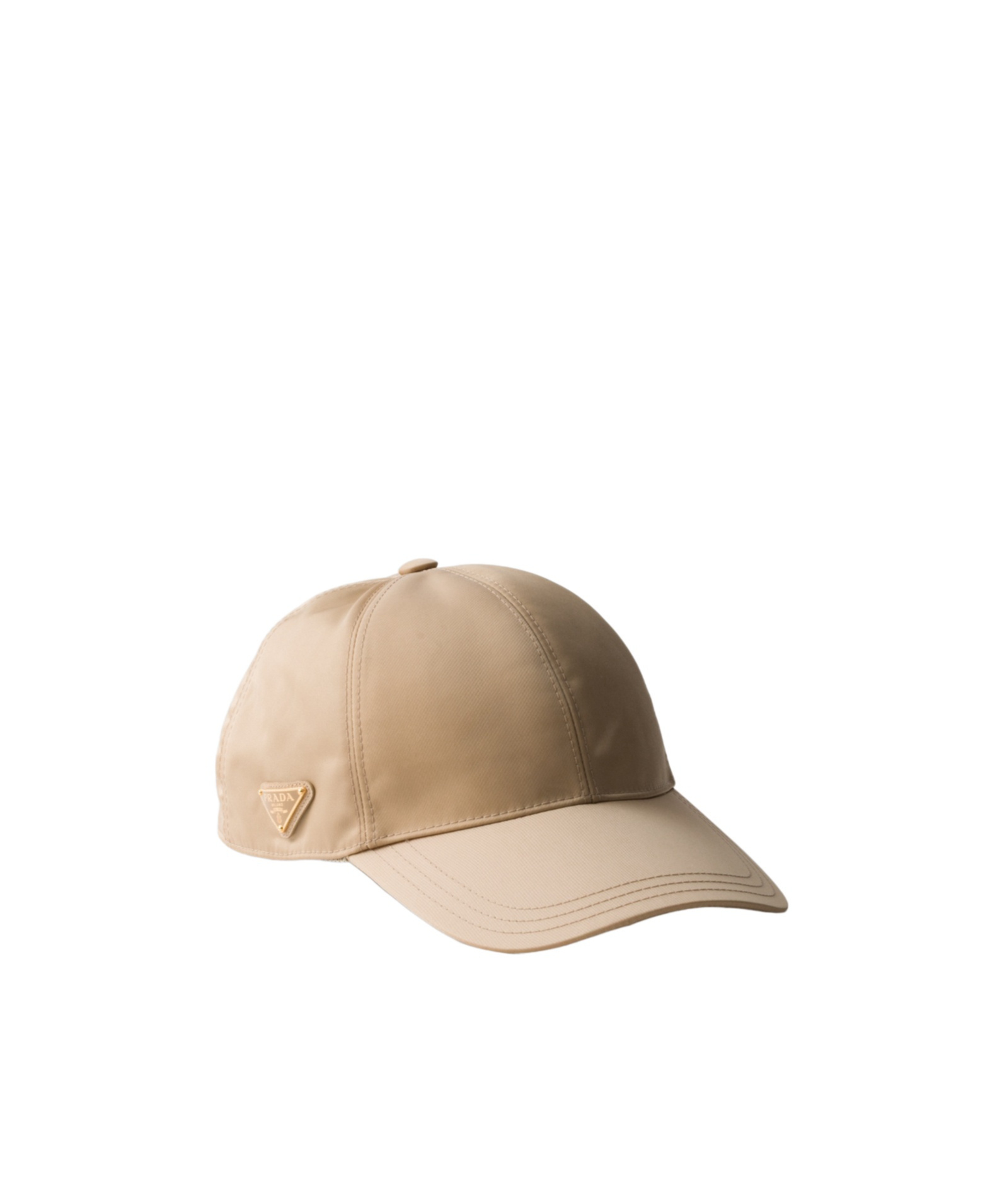 Prada Re-nylon Baseball Cap In Camel-colored