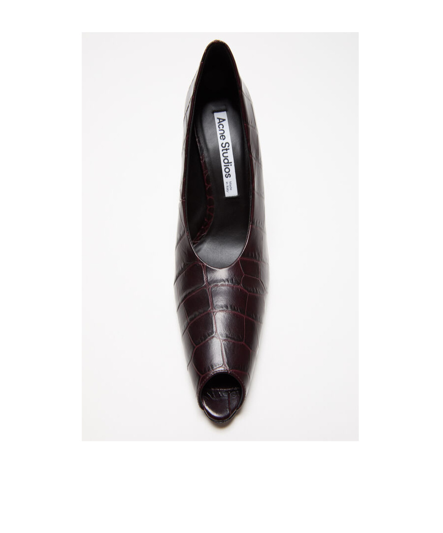 Acne Studios Open-toe High Heels In Chocolate Brown