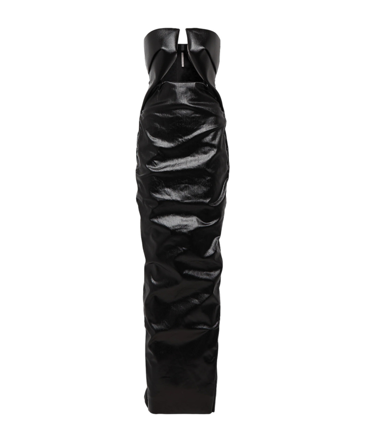 Rick Owens Form-fitting Black Evening Dress With Cutout Neckline In Black
