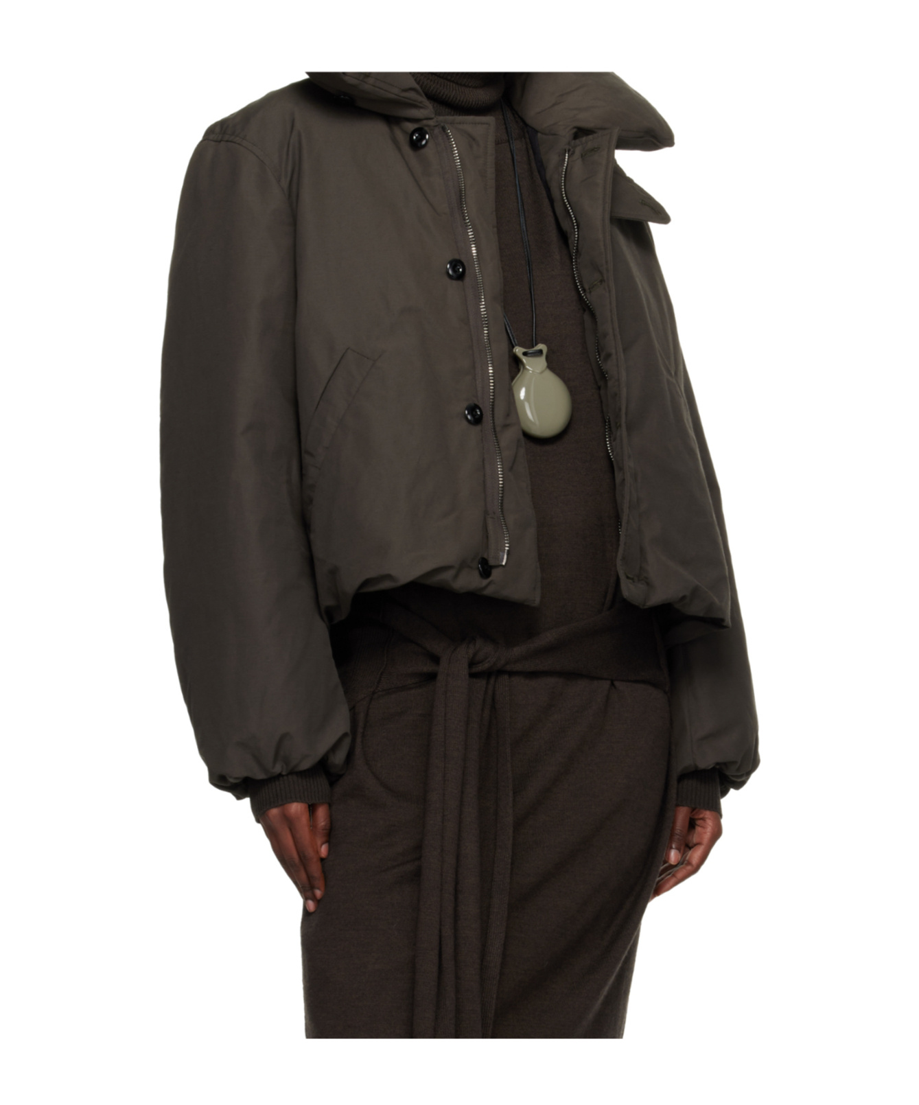 Lemaire Castanet Necklace In Green