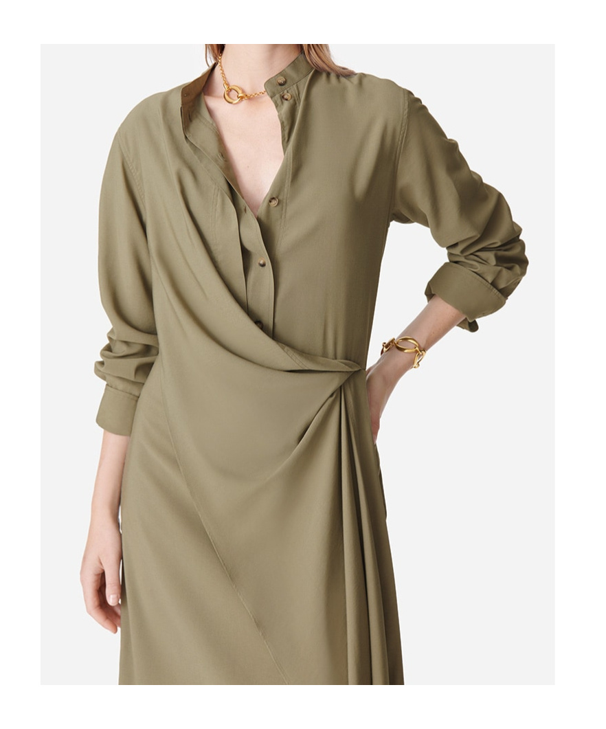 Vanessa Bruno Long Sleeved Dress In Brown
