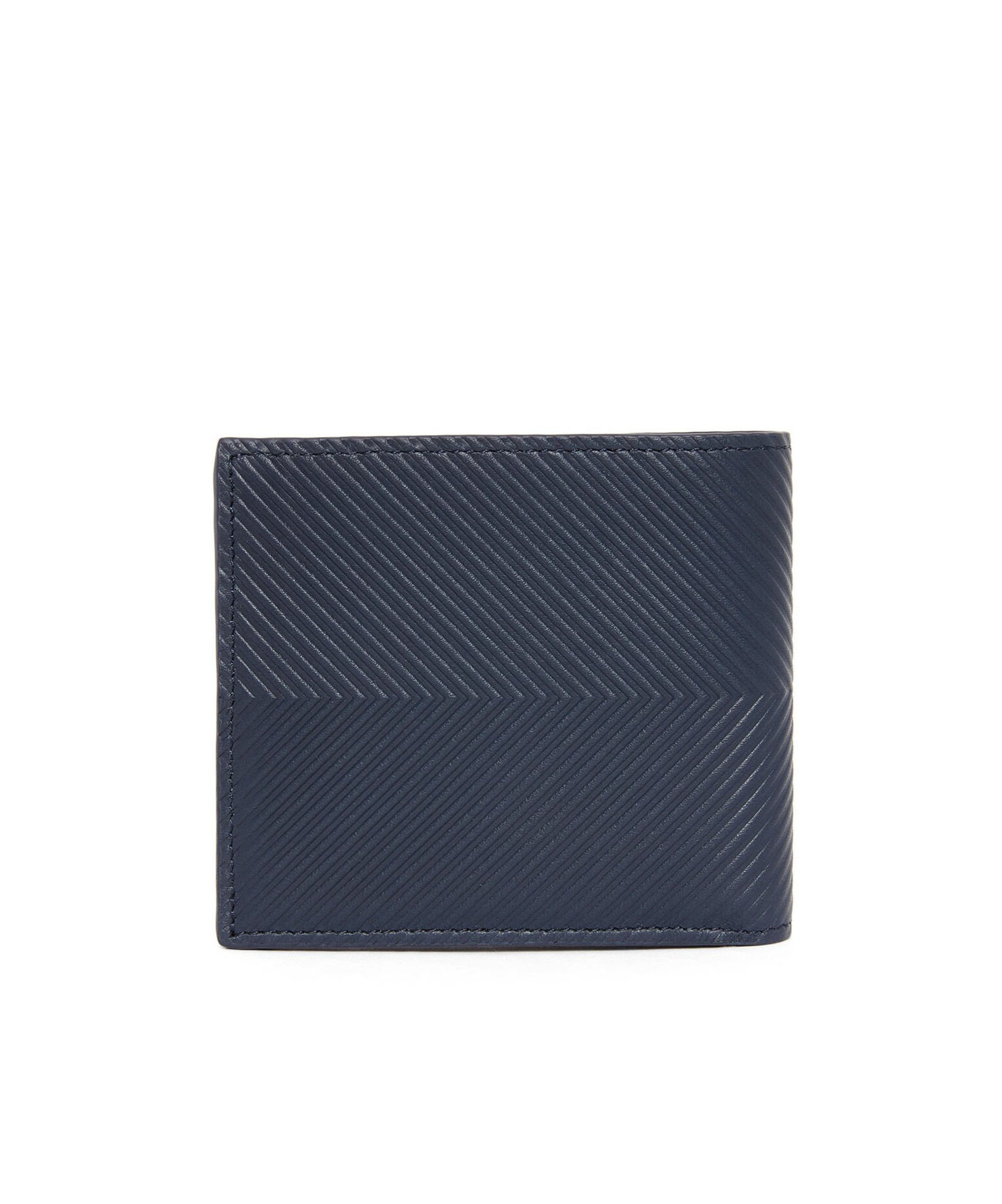 Loewe Texture Calfskin Double Fold Wallet In Black