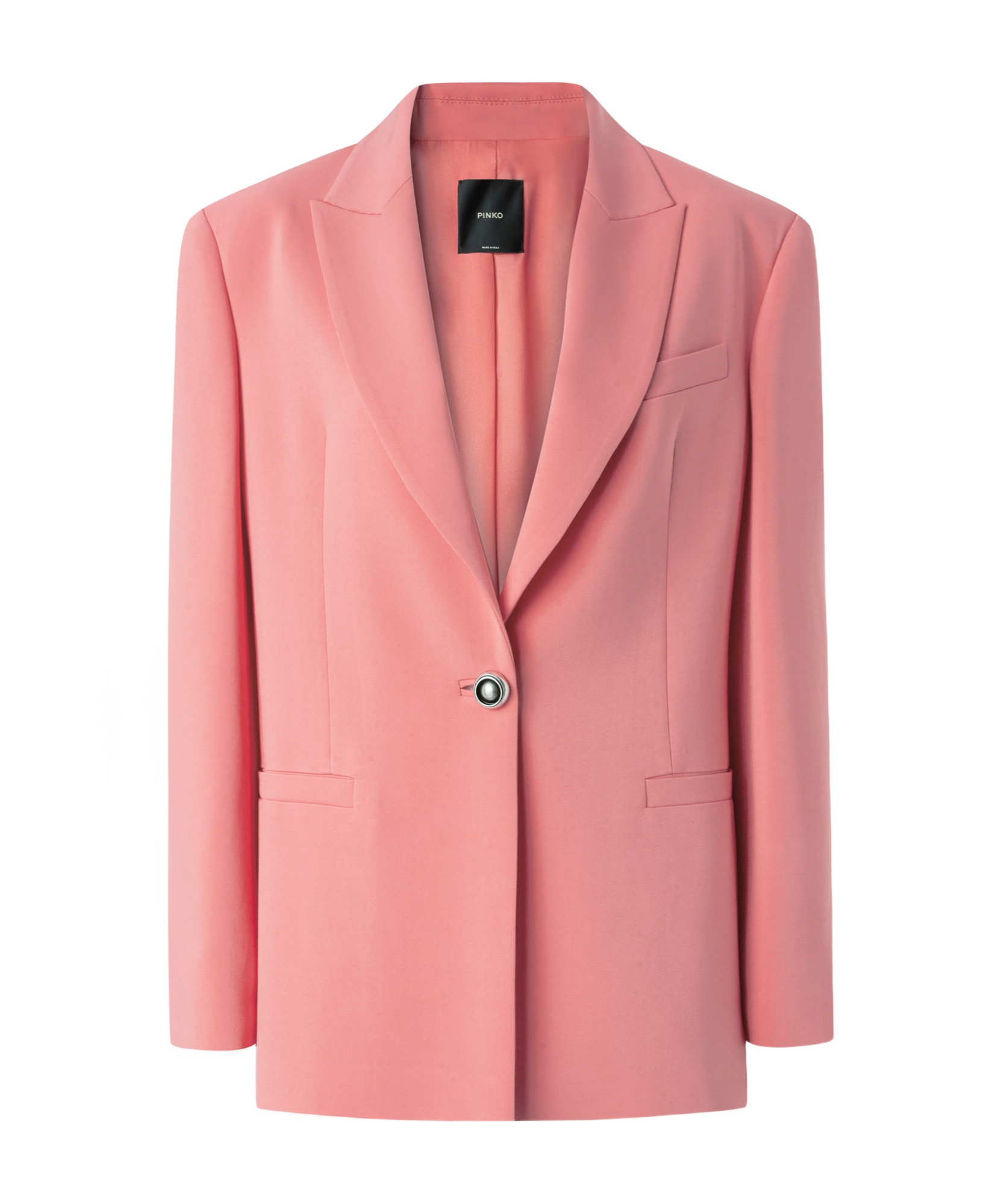 Shop Pinko Single-breasted Blazer In Pink