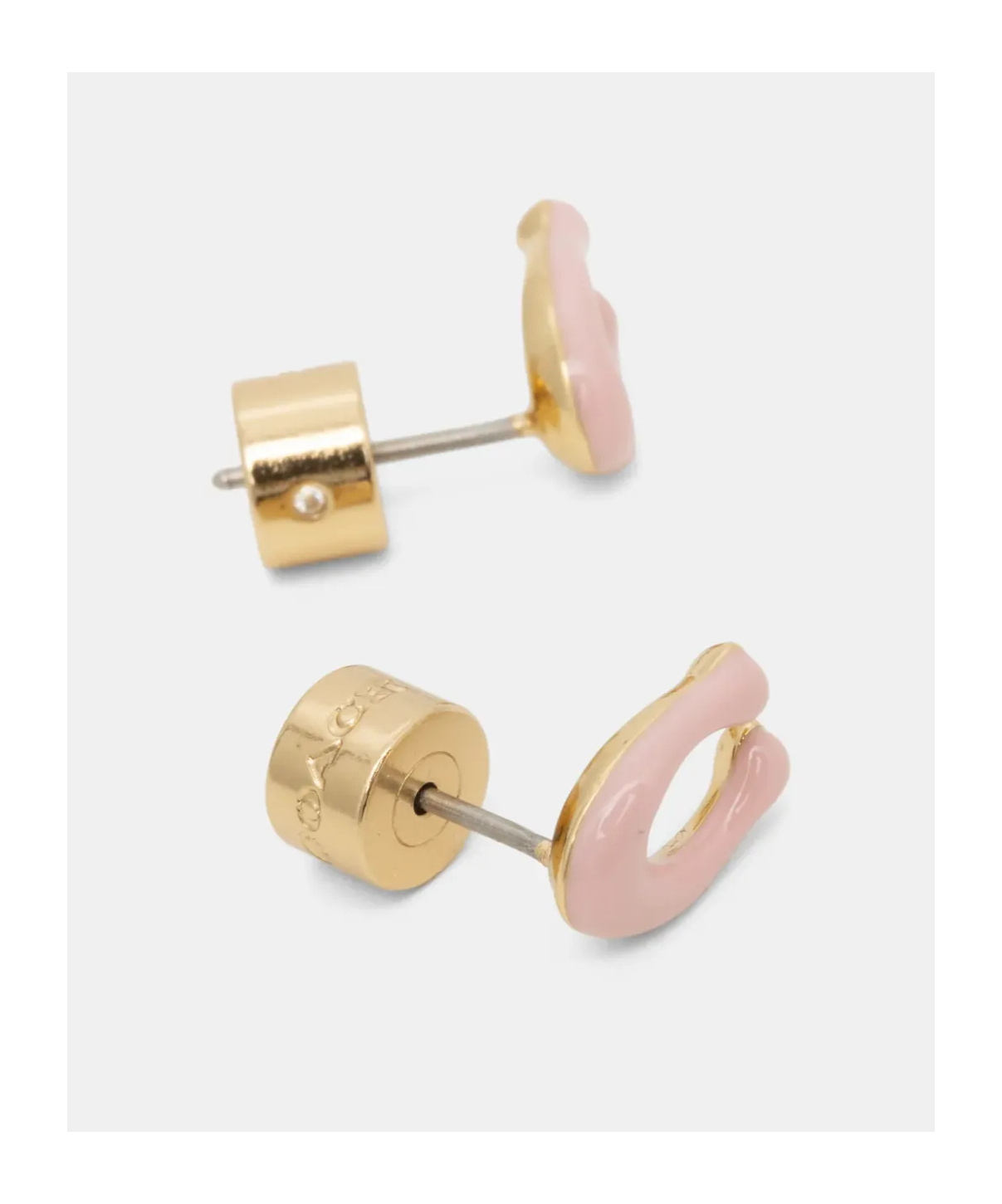 Shop Coach Letter Earrings In Yellow