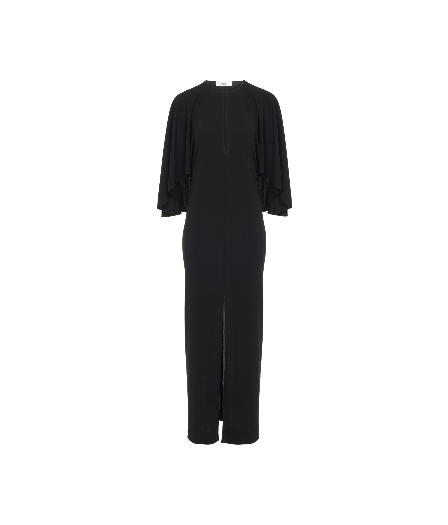 CHLOÉ CAPE-DESIGN CREPE DRESS