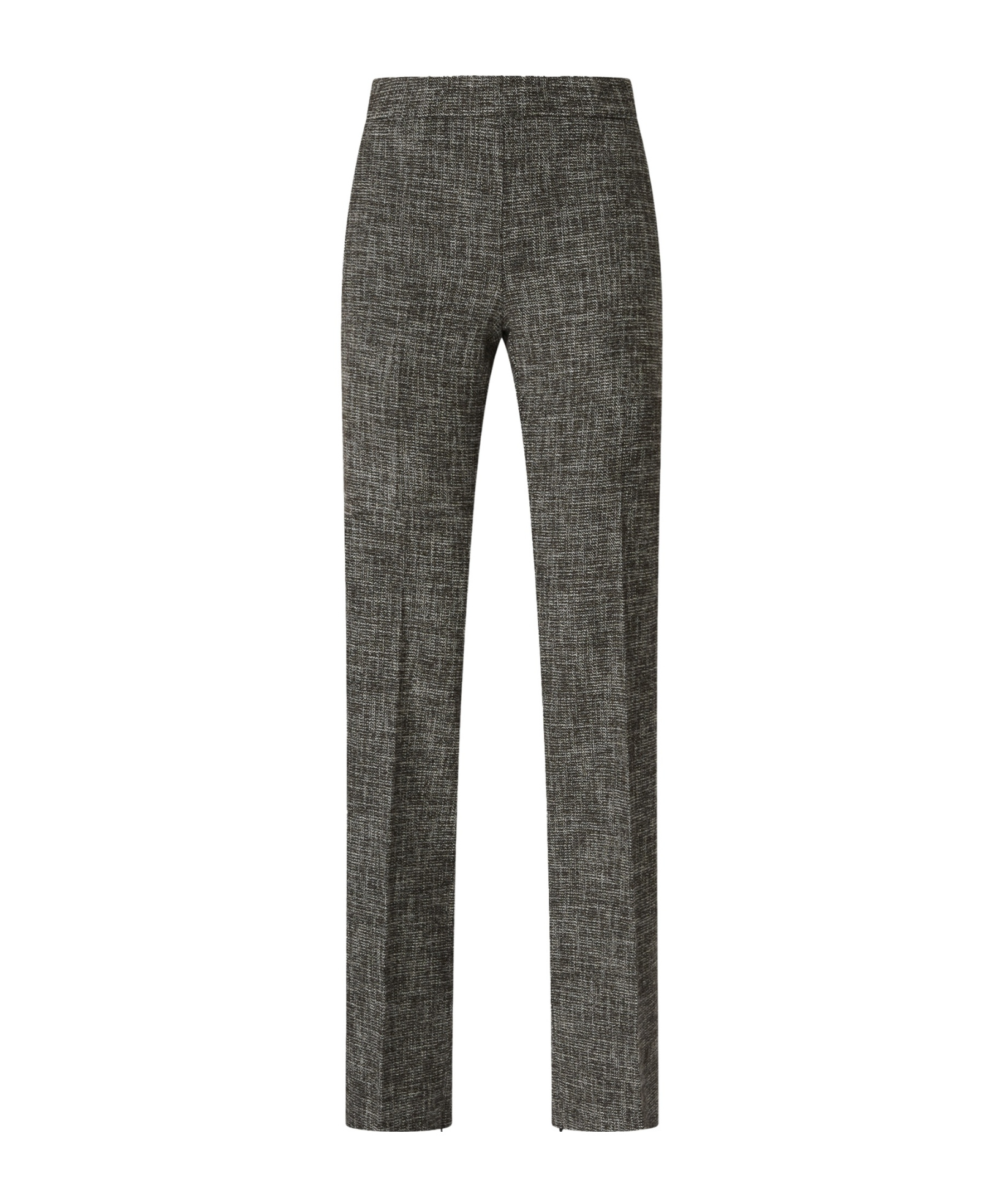 Pinko High-waisted Flannel Trousers In Black