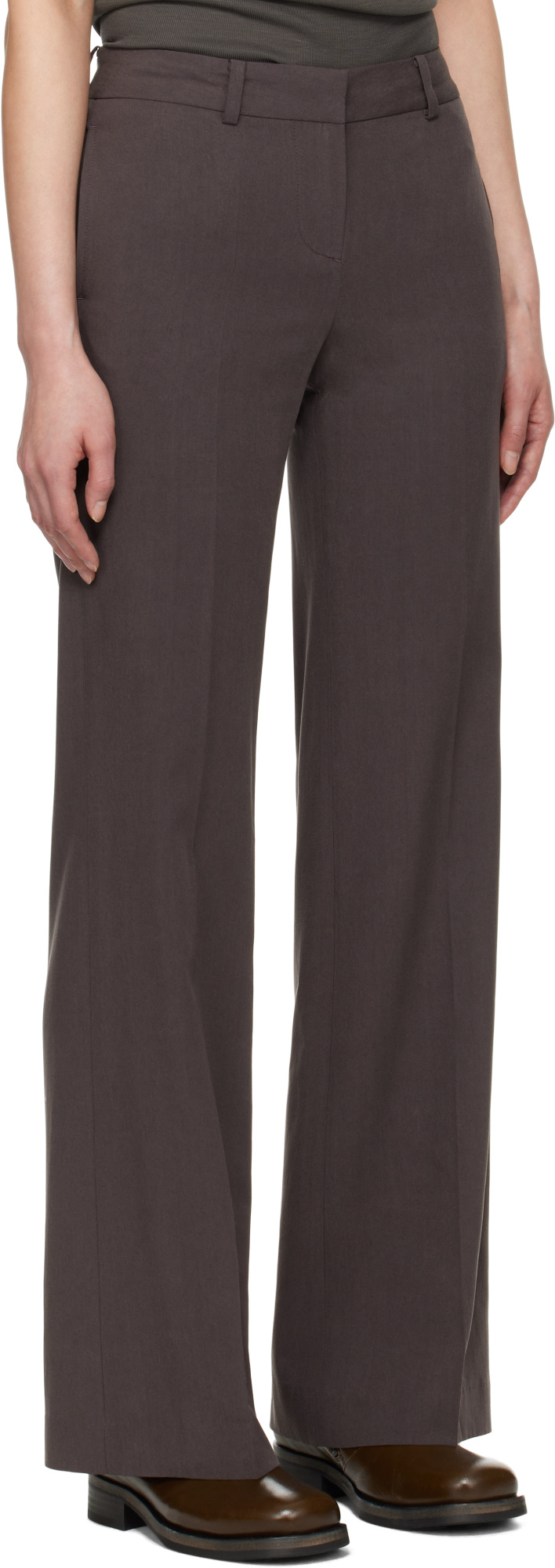 Our Legacy Brown Hip Trousers In Black