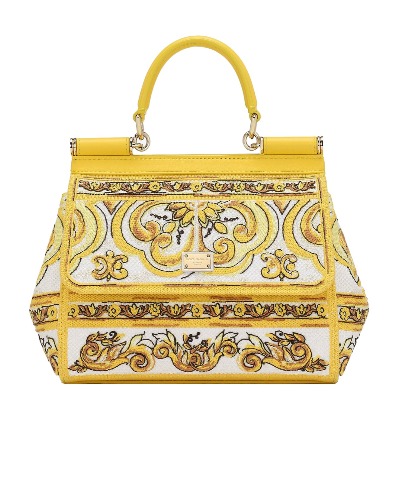 DOLCE & GABBANA NEDIUM SICILY LEATHER TOTE BAG