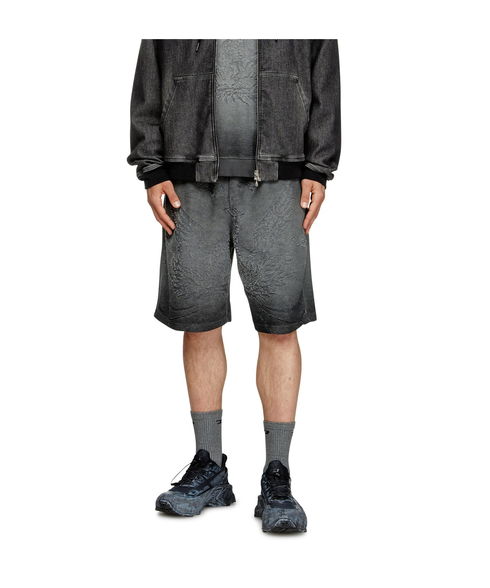 Diesel P-crowde Shorts In Gray