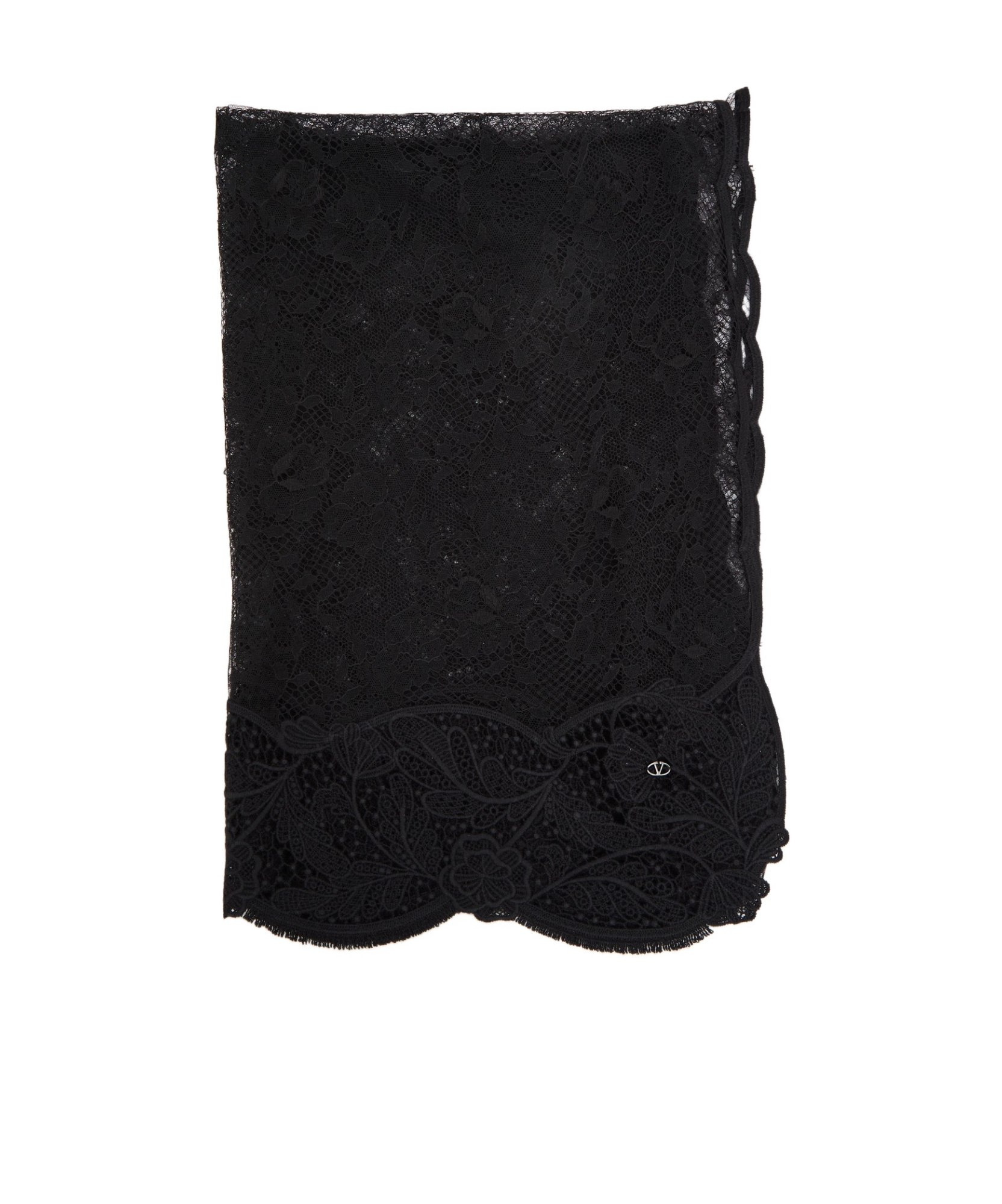 Valentino Logo Scarf In Black