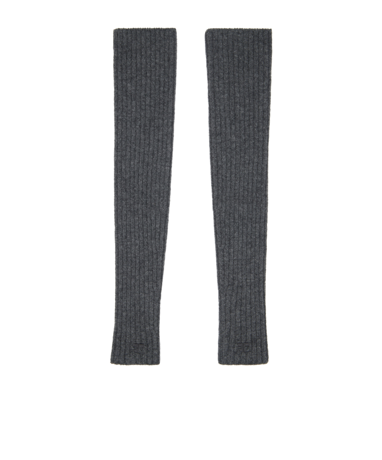 Courrèges Ribbed Wool Mittens