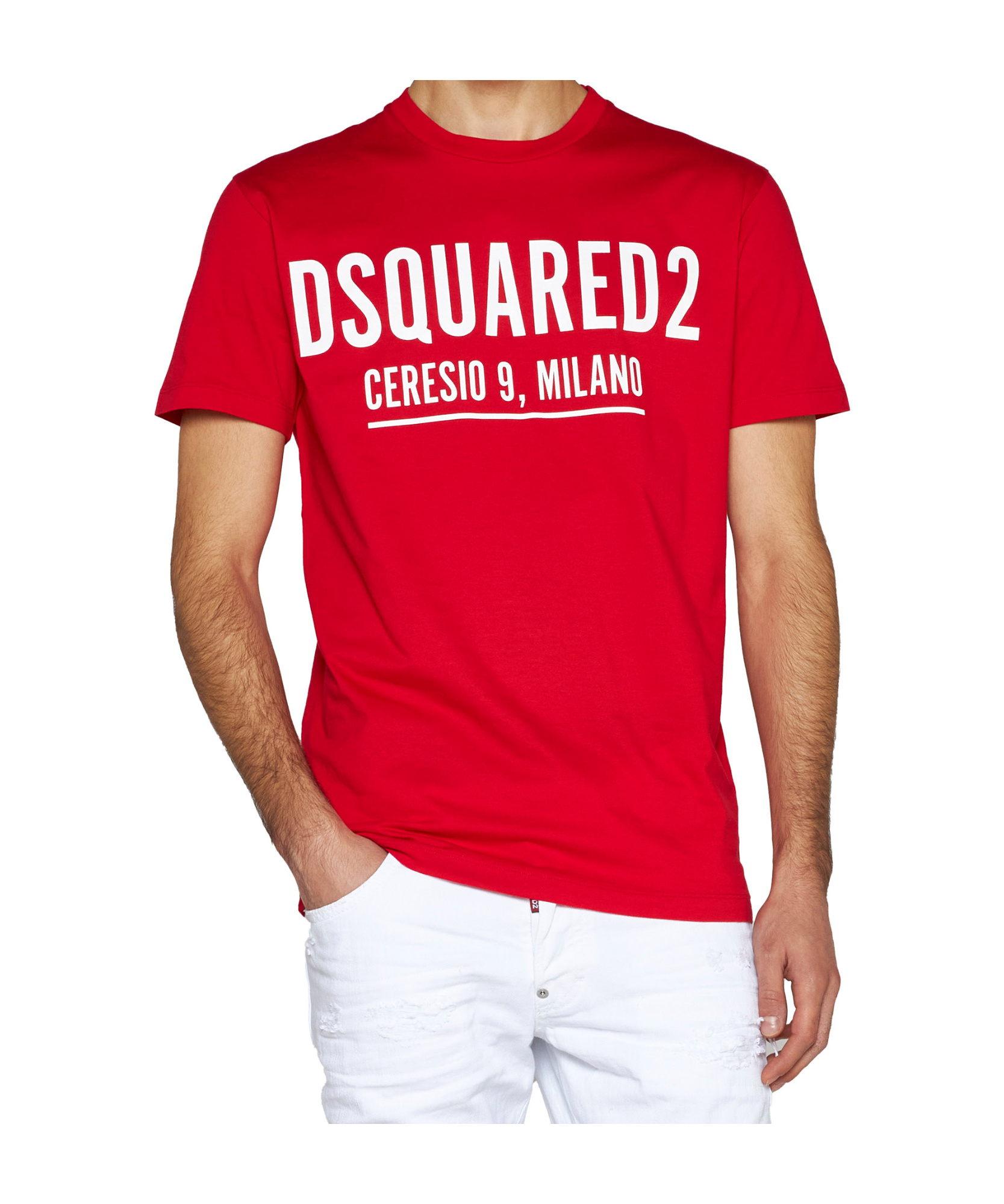Dsquared2 Logo-printed Crewneck T-shirt In Red