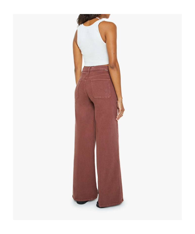 Mother Patch Pocket Undercover Sneak Pants In Cats And Dogs Friar Brown In Red