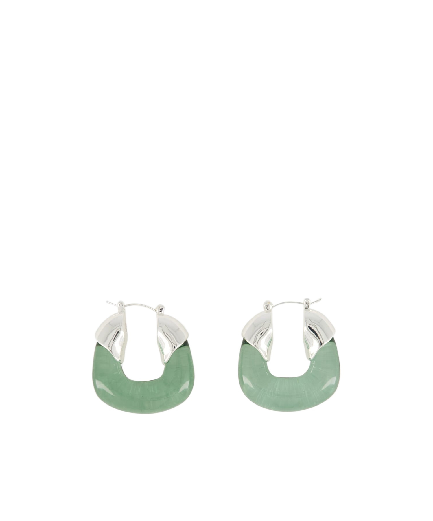 Lizzie Fortunato Logo Earrings In Green