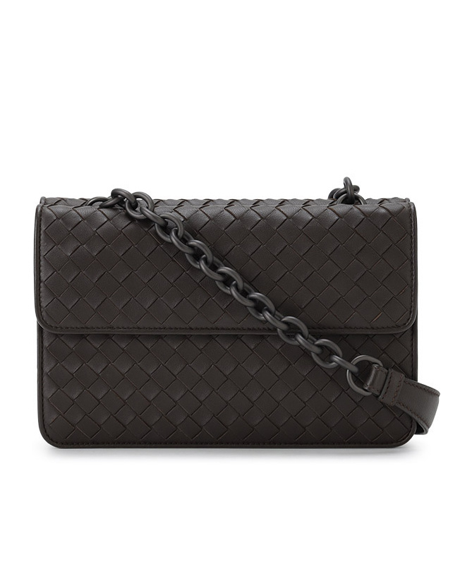 Bottega Veneta Woven Shoulder Bag In Brown