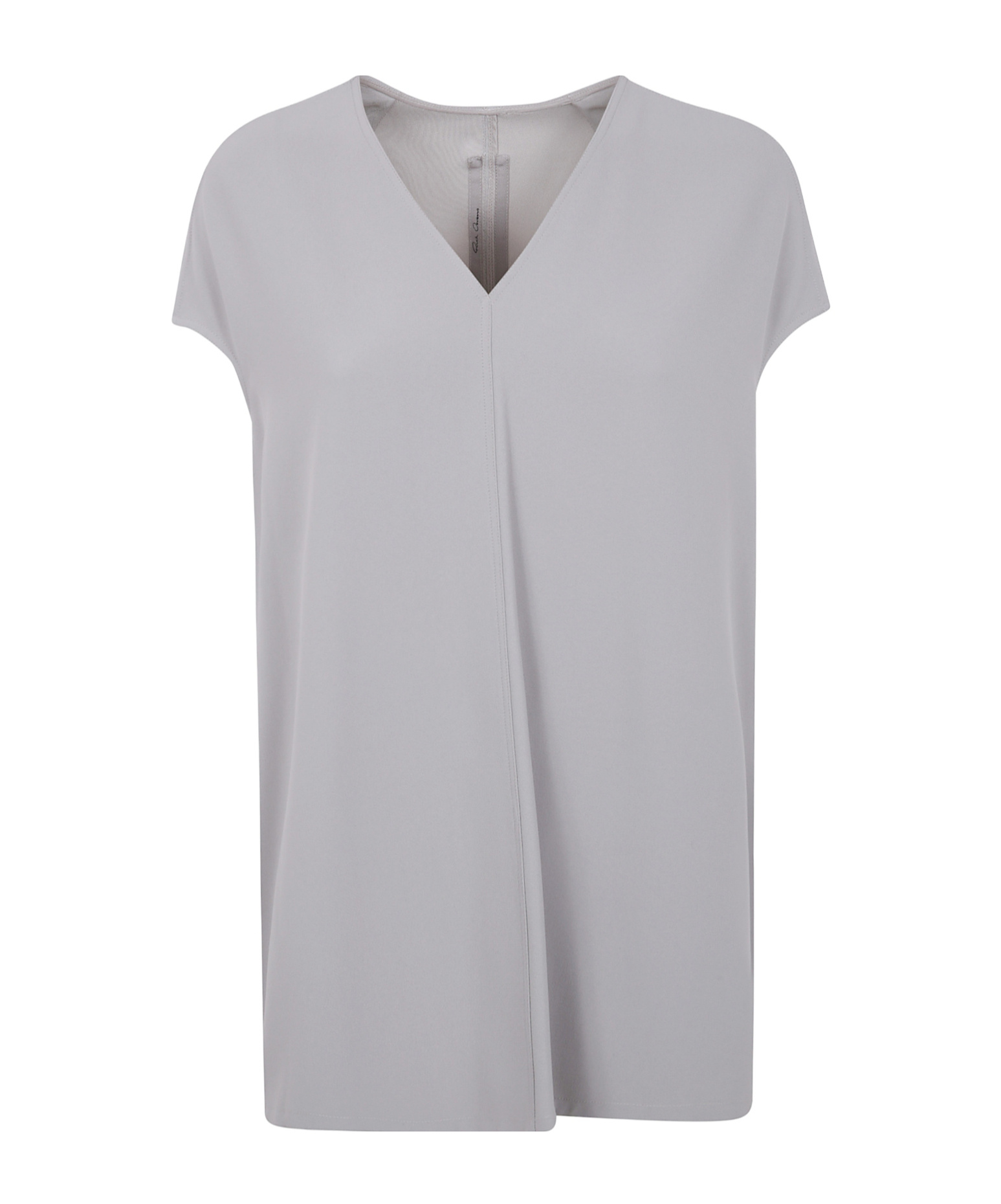Rick Owens V-neck Short-sleeve Blouse In Gray