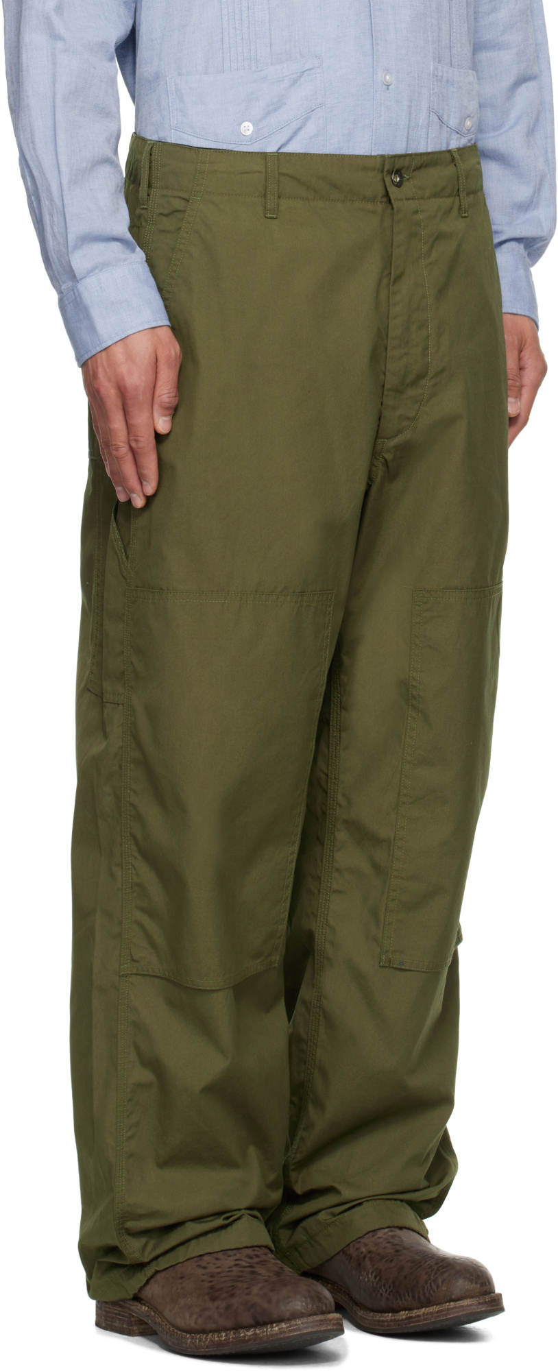 Engineered Garments Khaki Cloth Painter Trousers In Khaki