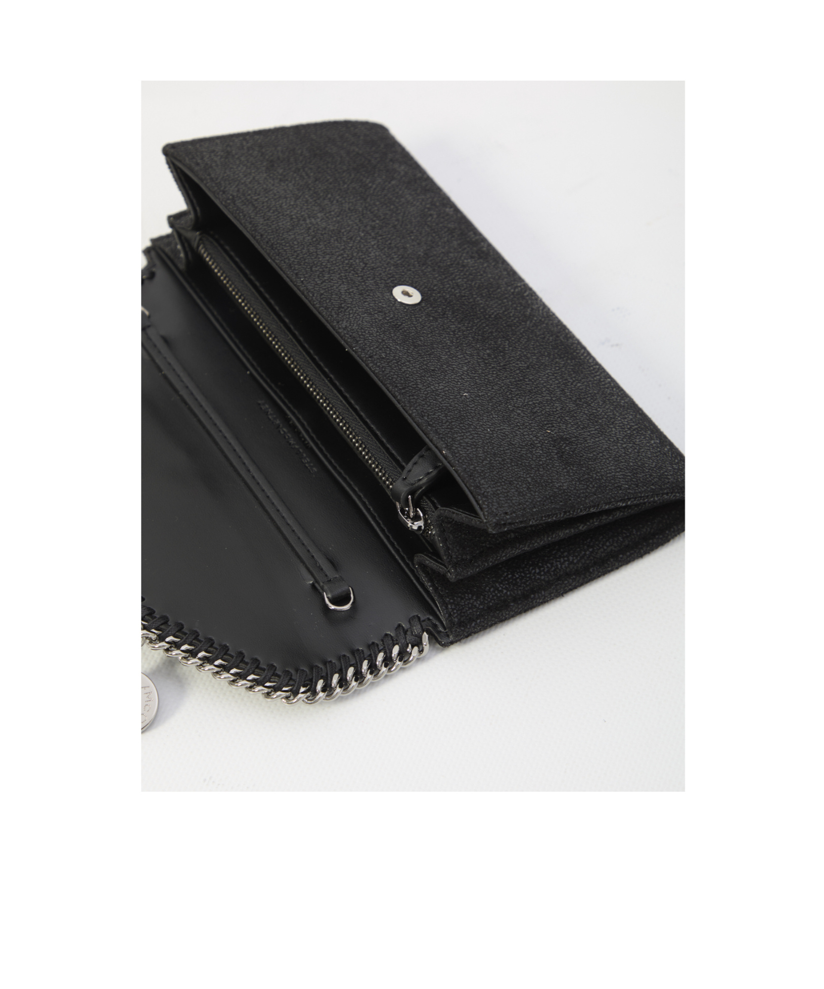 Stella Mccartney Falabella Continental Clutch Bag In Black