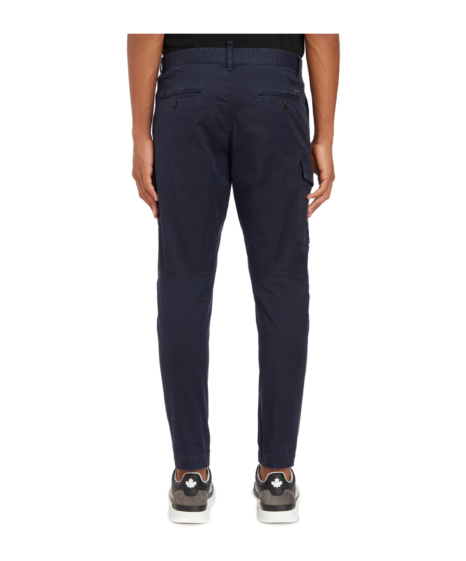 Dsquared2 Sexy Mid-rise Cargo Trousers In Black