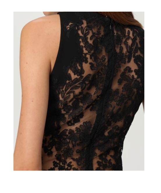 Ermanno Scervino Lace-insert Sleeveless Dress In Black