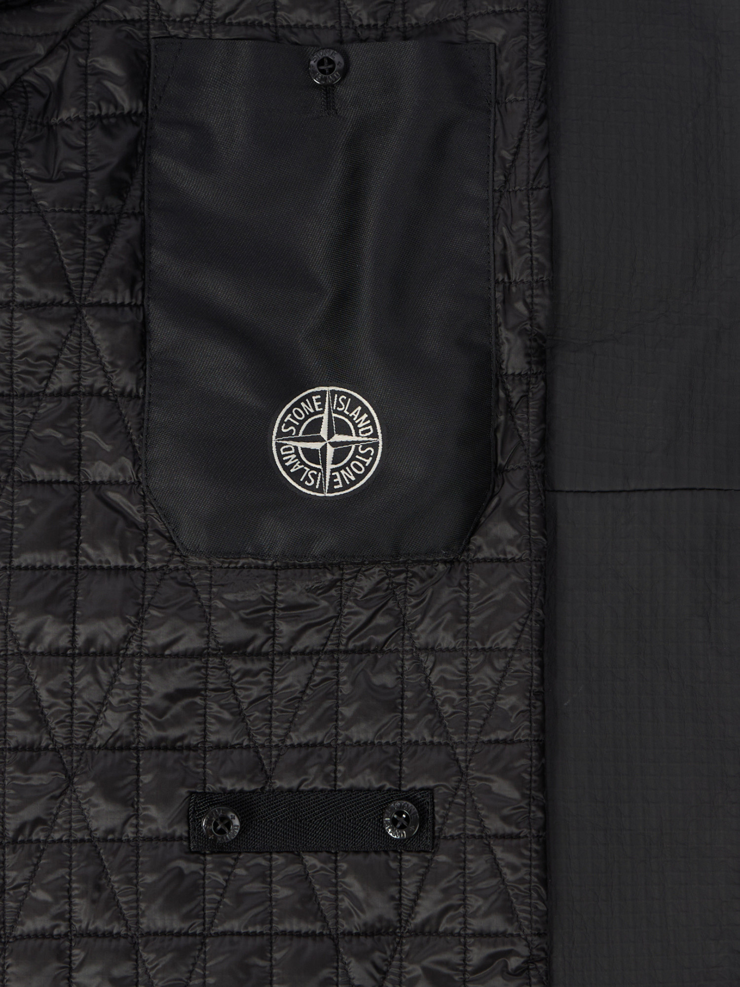 Stone Island Padded Parka With Waterproof Details And Anti-drop In Black