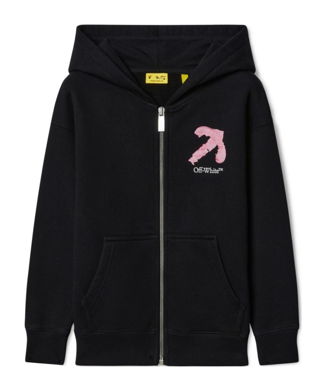 OFF-WHITE ARROW ACRYLIC COTTON HOODIE 