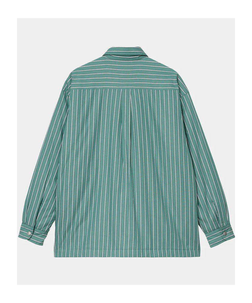 Carhartt Grimsby Stripe Shirt Jacket In Green
