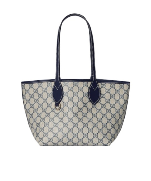Gucci Totissima Reversible Shopping Bag Small Size In Dark Blue