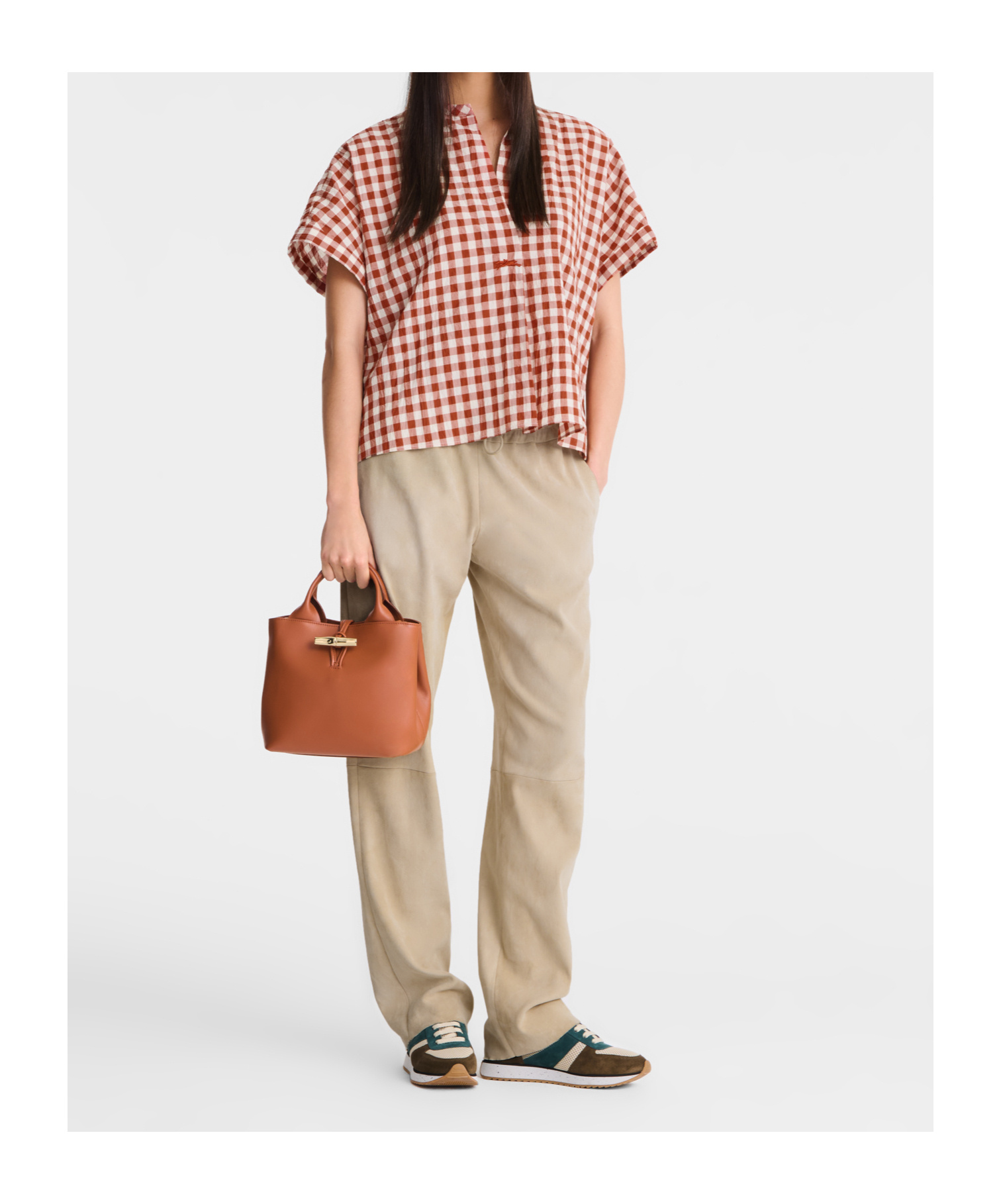 Longchamp Small Le Roseau Tote Bag In Brown