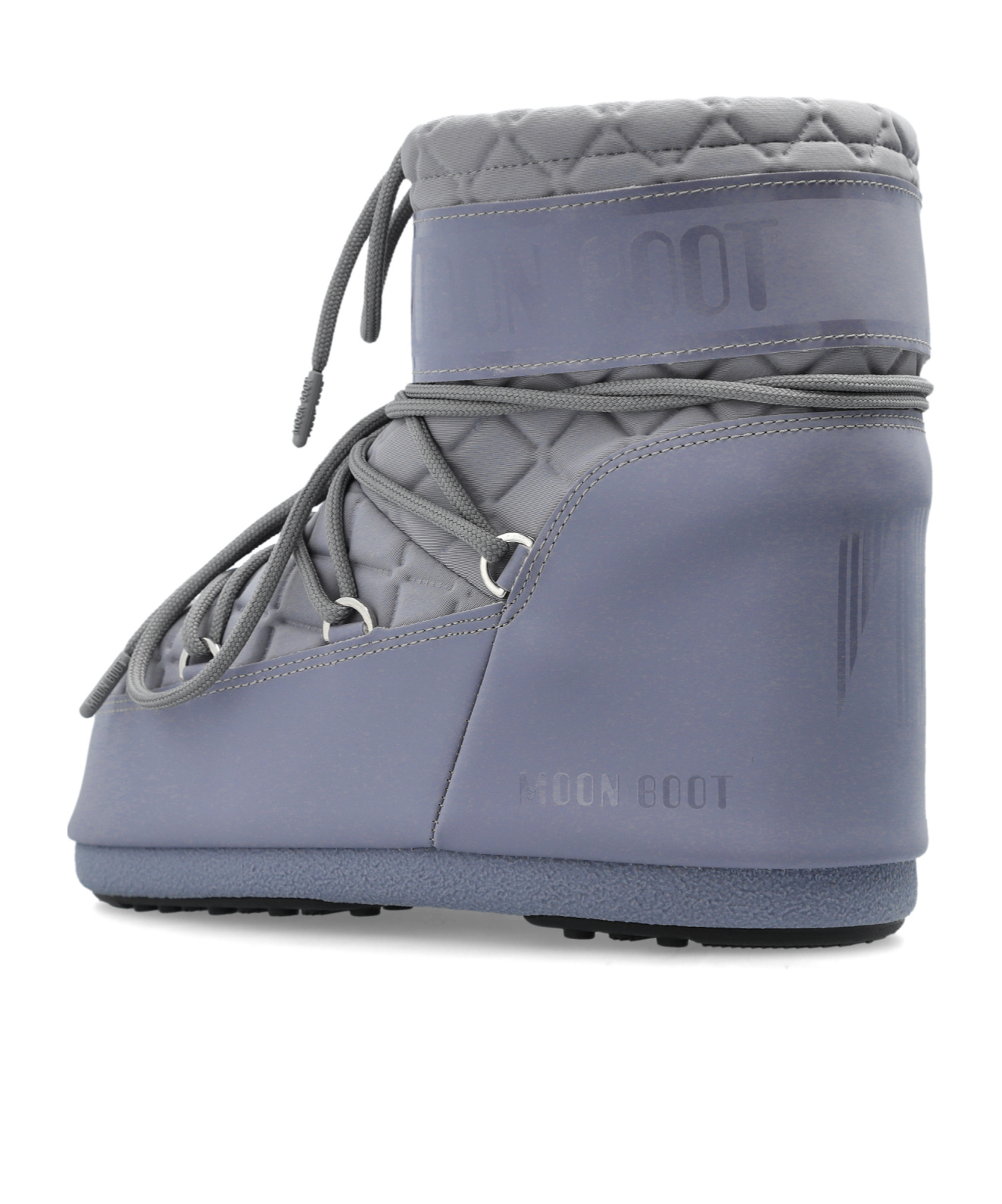 Shop Moon Boot Icon Quilted Boots In Gray