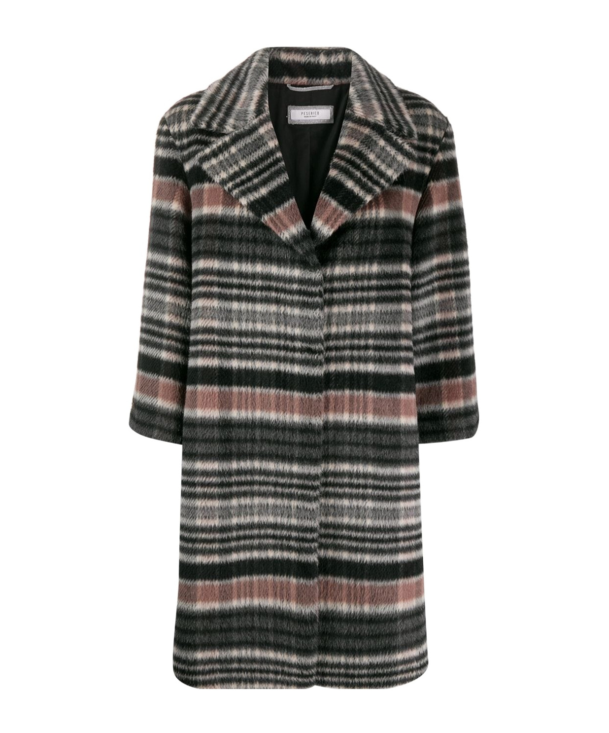Peserico Geometric Pattern Single-breated Coat In Multi