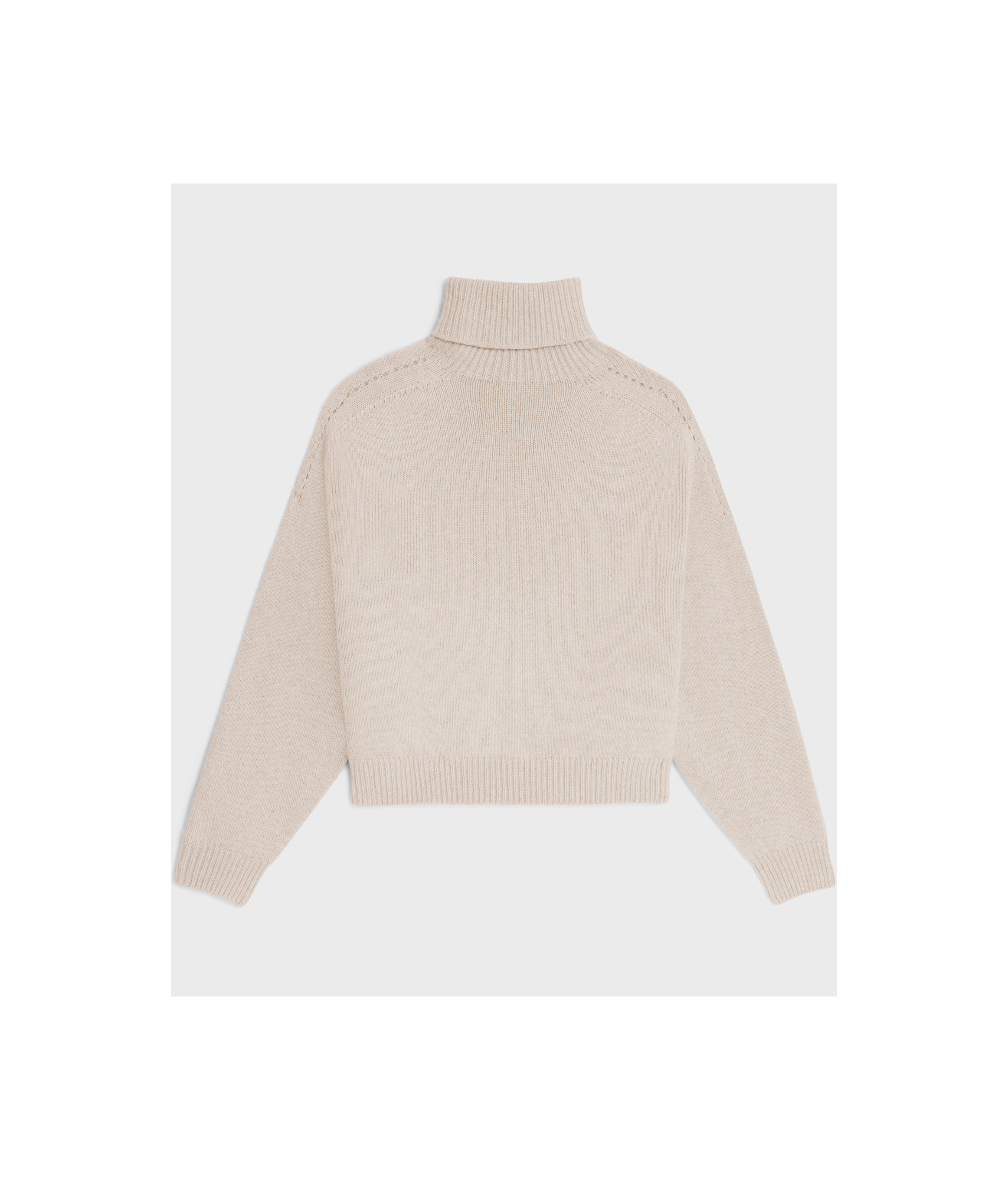 Celine Seamless Cashmere Turtleneck Sweater In Nude