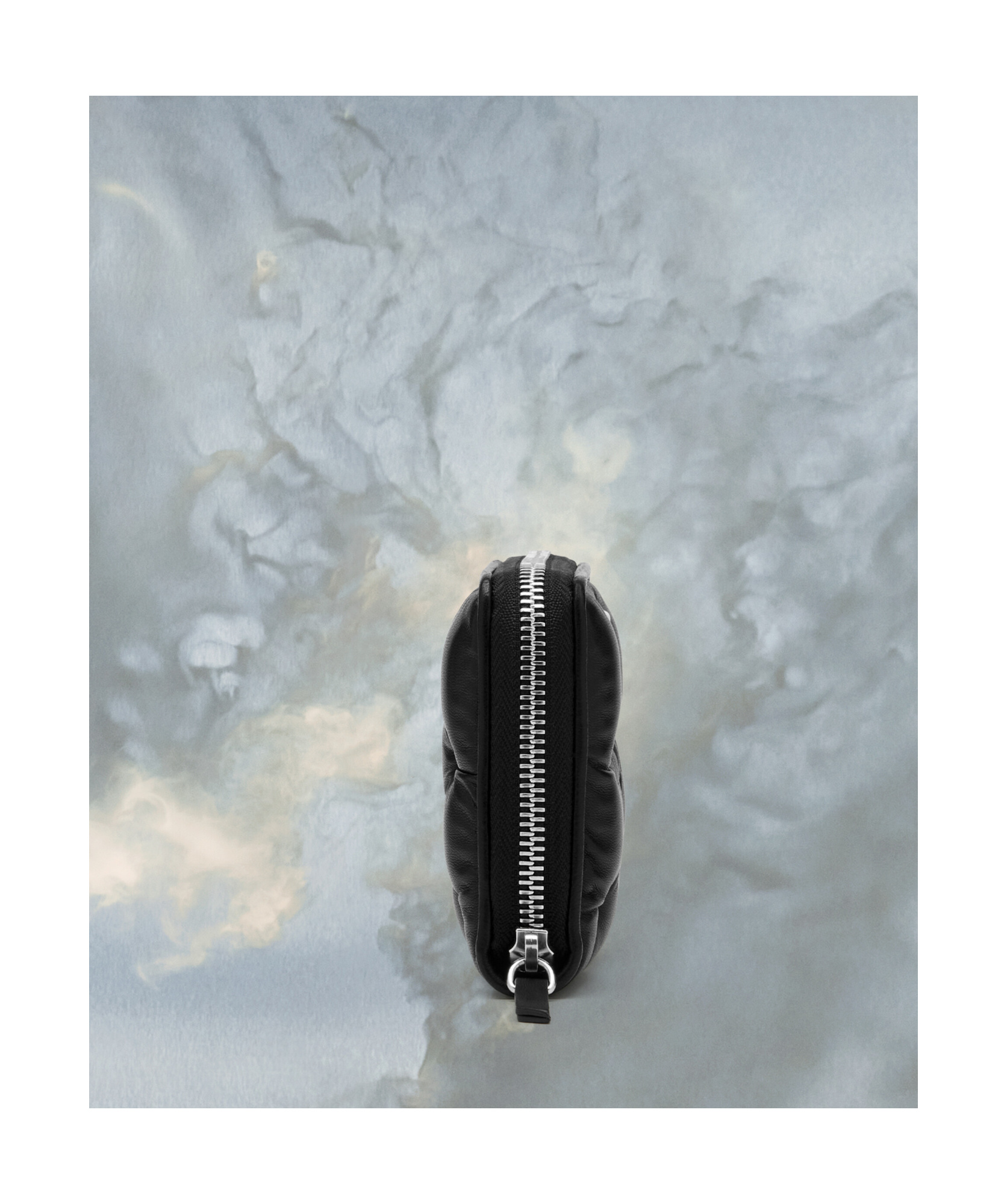 Maison Margiela Numbers-motif Padded Leather Wallet In Black