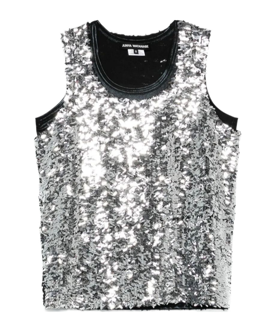 Junya Watanabe Sequined Vest In Gray