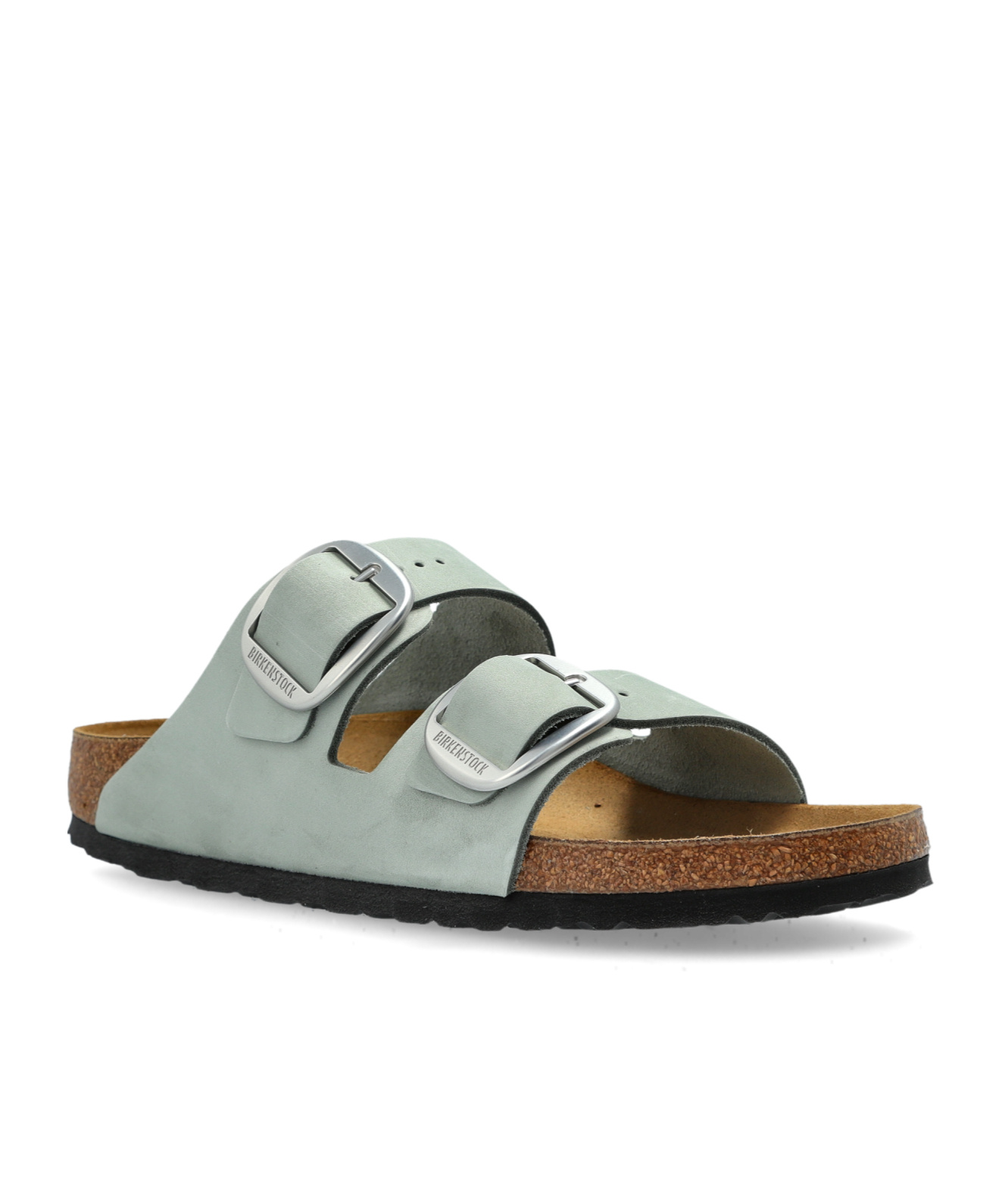 Shop Birkenstock Arizona Slides In Gray