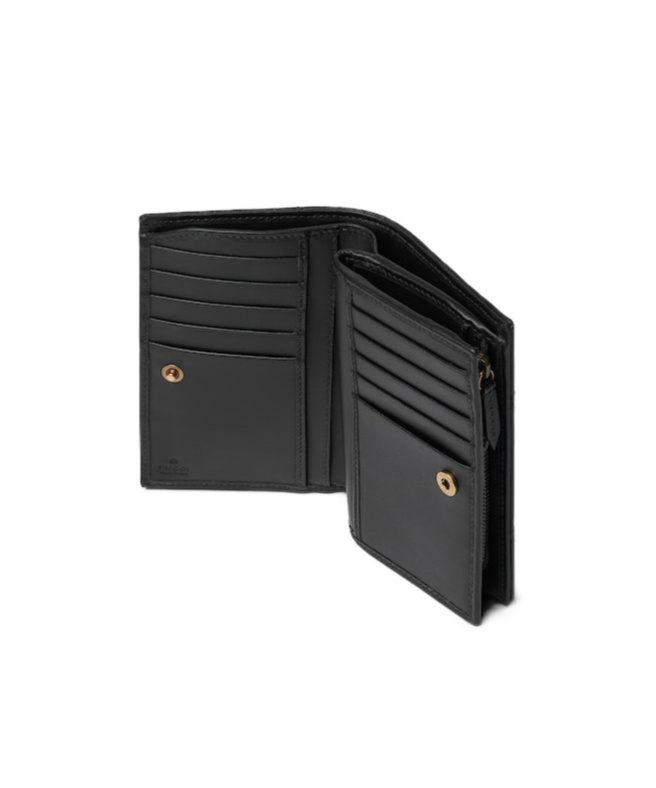 Gucci Gg Marmont Logo Wallet In Black