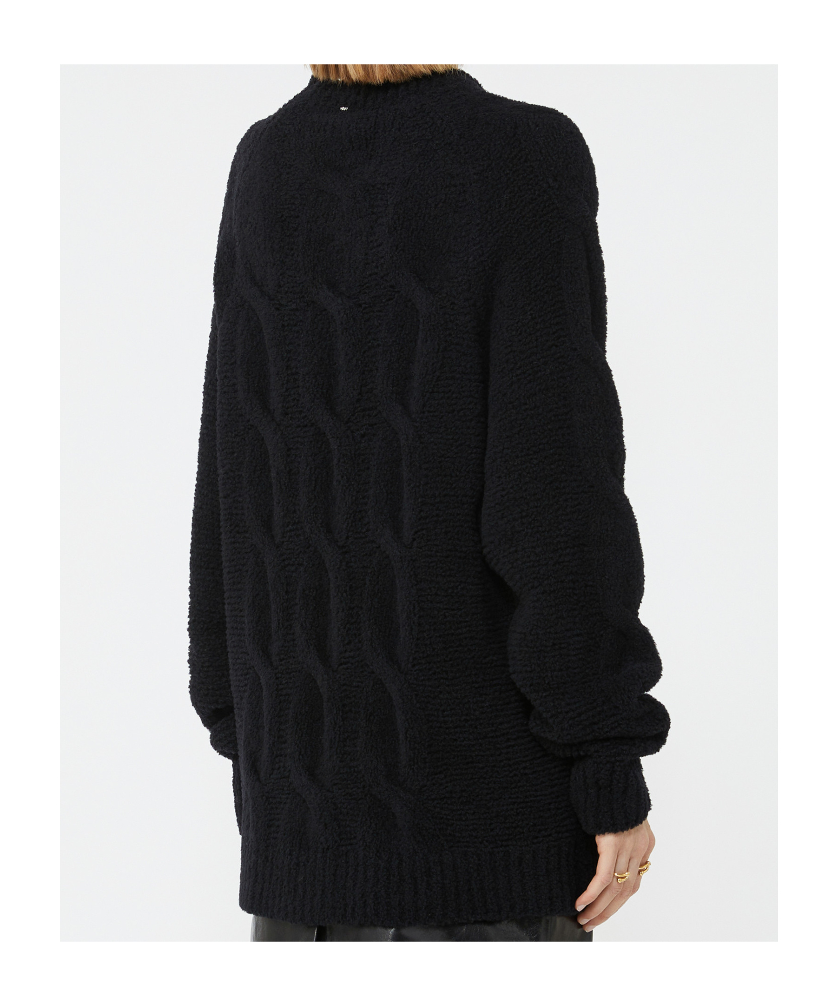 Sportmax Oversized Fluffy Sweater In Black