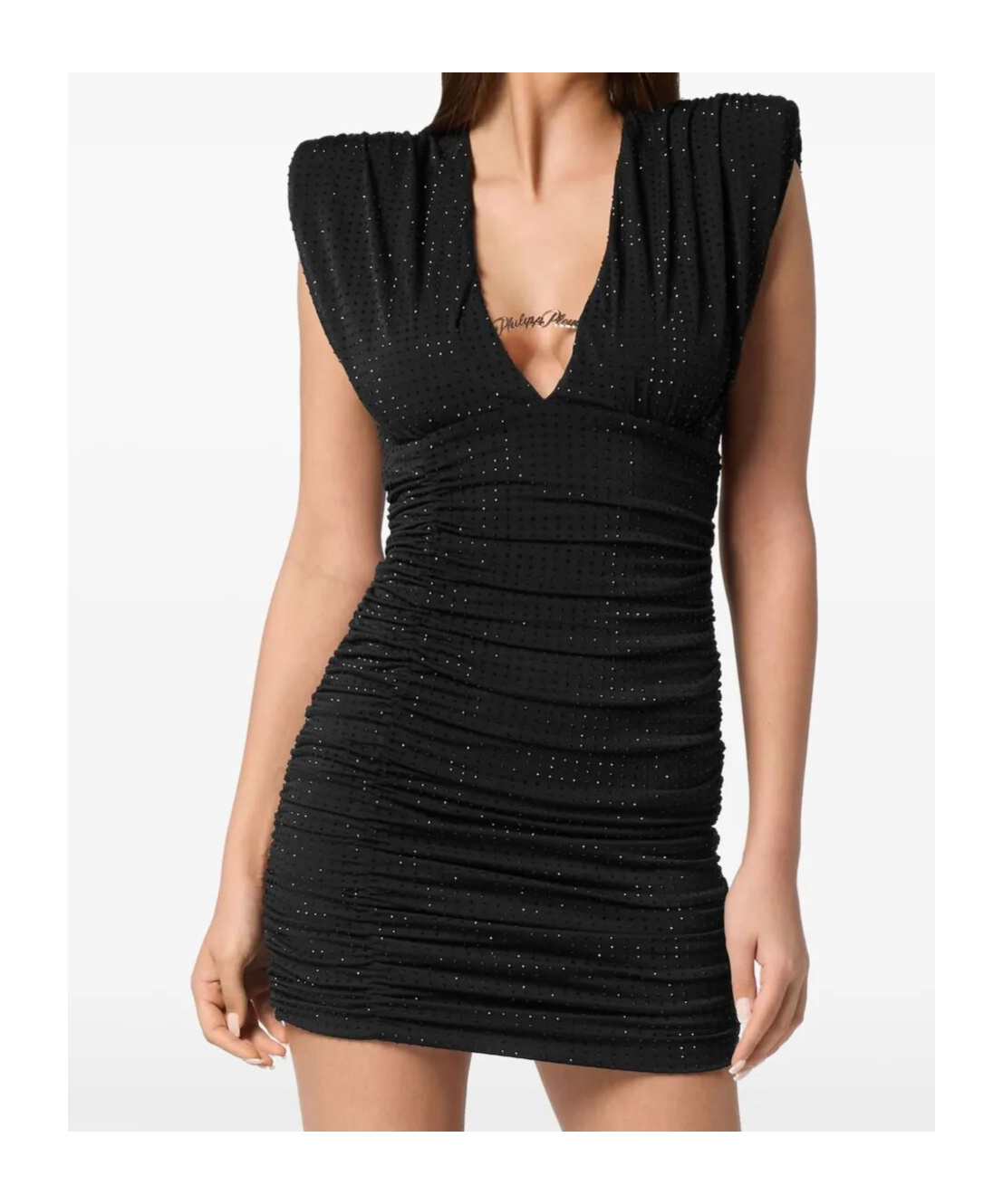 Shop Philipp Plein Jersey Mini Dress