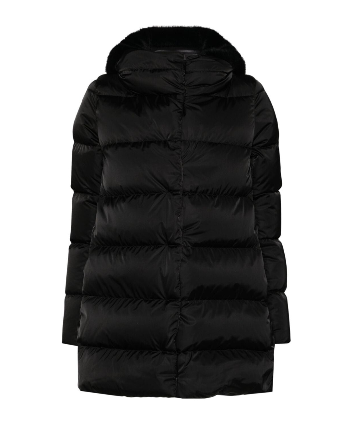 Herno Detachable-hood Padded Jacket In Black