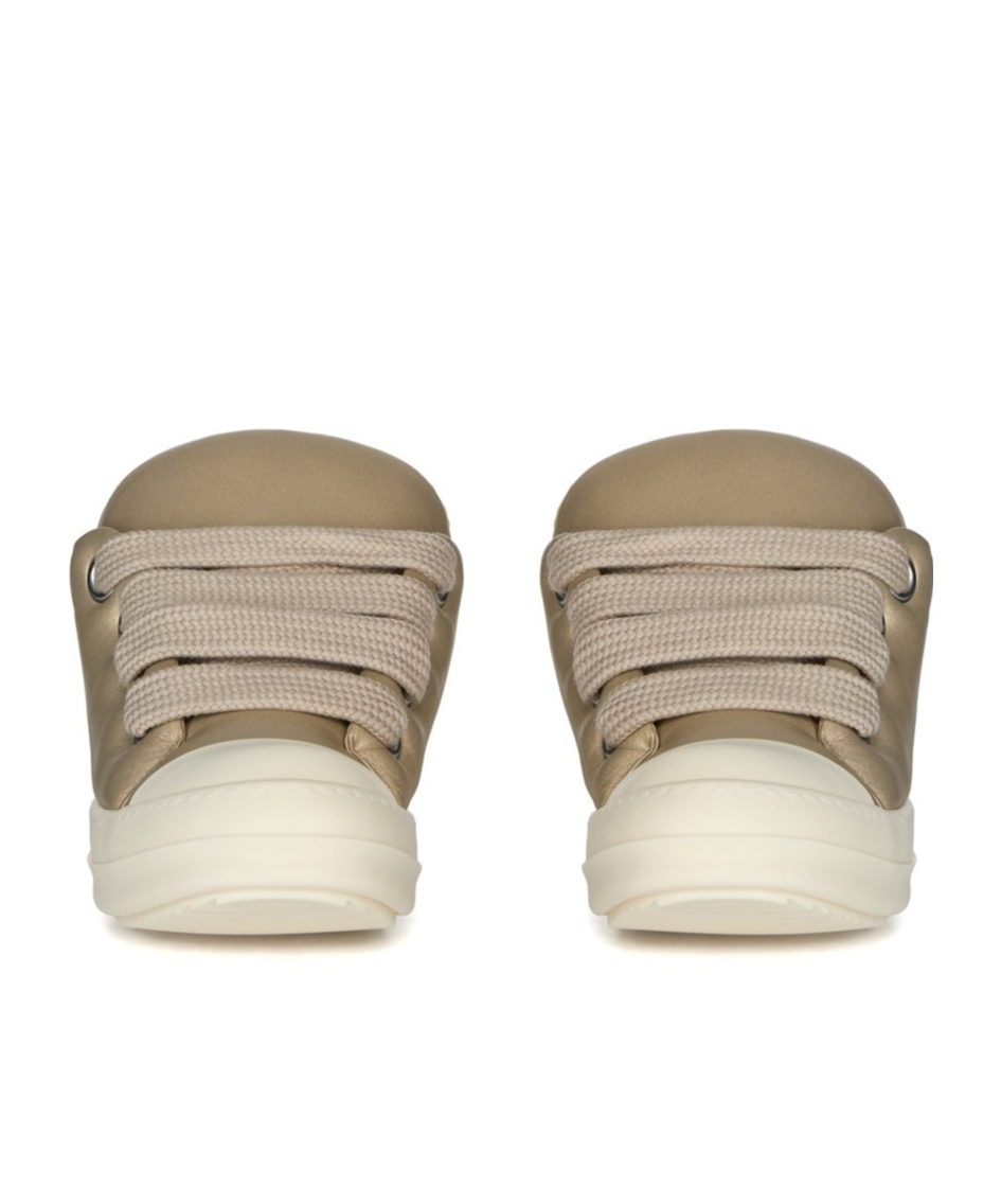 Rick Owens Lace-up Low-top Sneakers In Gold/opalescent/opalescent