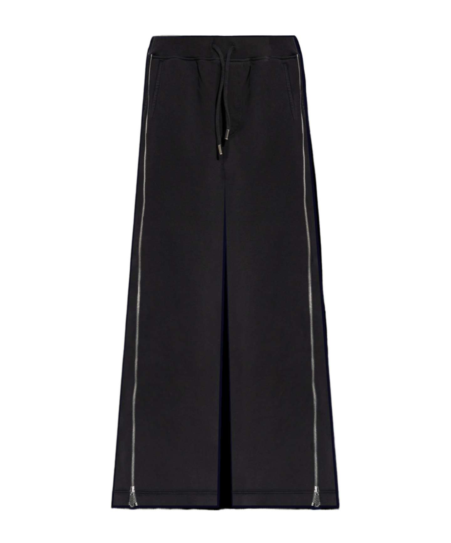 DSQUARED2 SIDE-ZIPPED COTTON PALAZZO PANTS