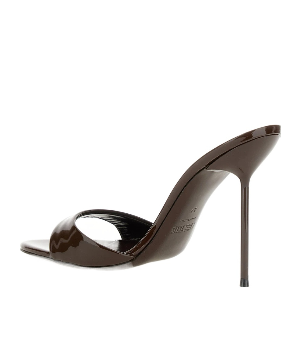 Paris Texas 'lidia' Brown Mules With Stiletto Heel